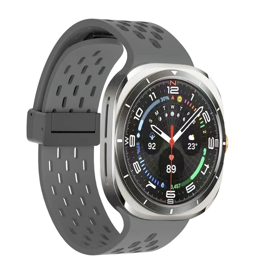 Cellect Galaxy Watch7/Ultra lyukacsos mágneses szil. óraszíj, 24 mm