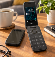 HMD 2660 FLIP 4G DS fekete kártyafüggetlen mobiltelefon