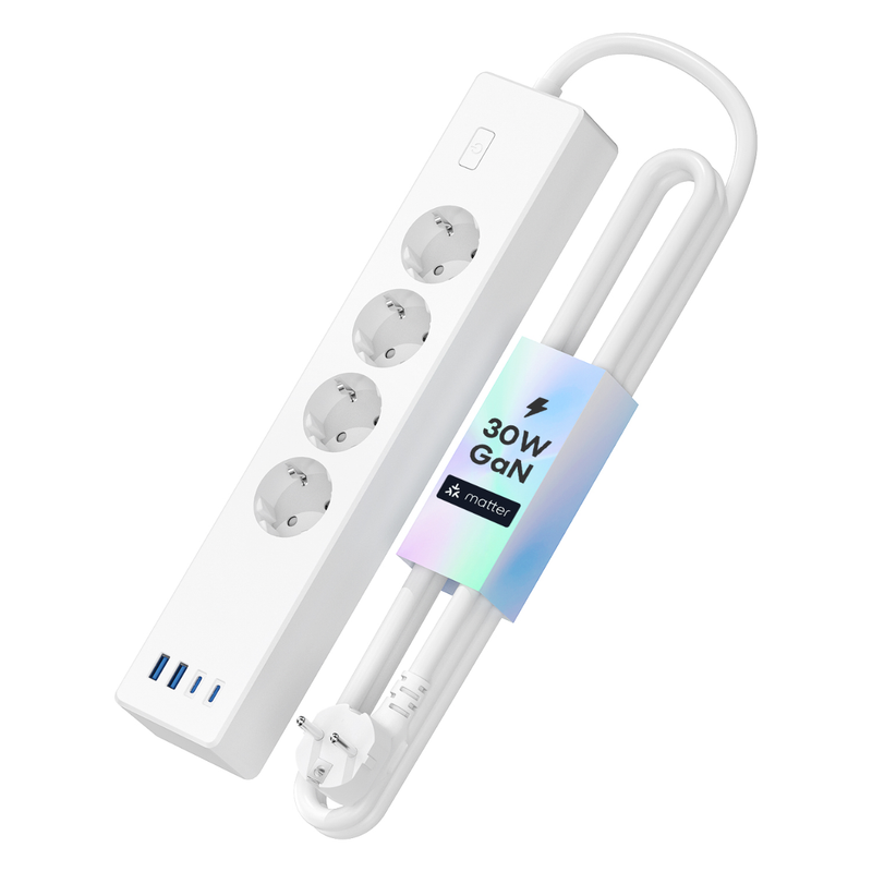Meross hosszabító 4xAC, 2xUsb-A, 2xUsb-C, Max.16A Matter