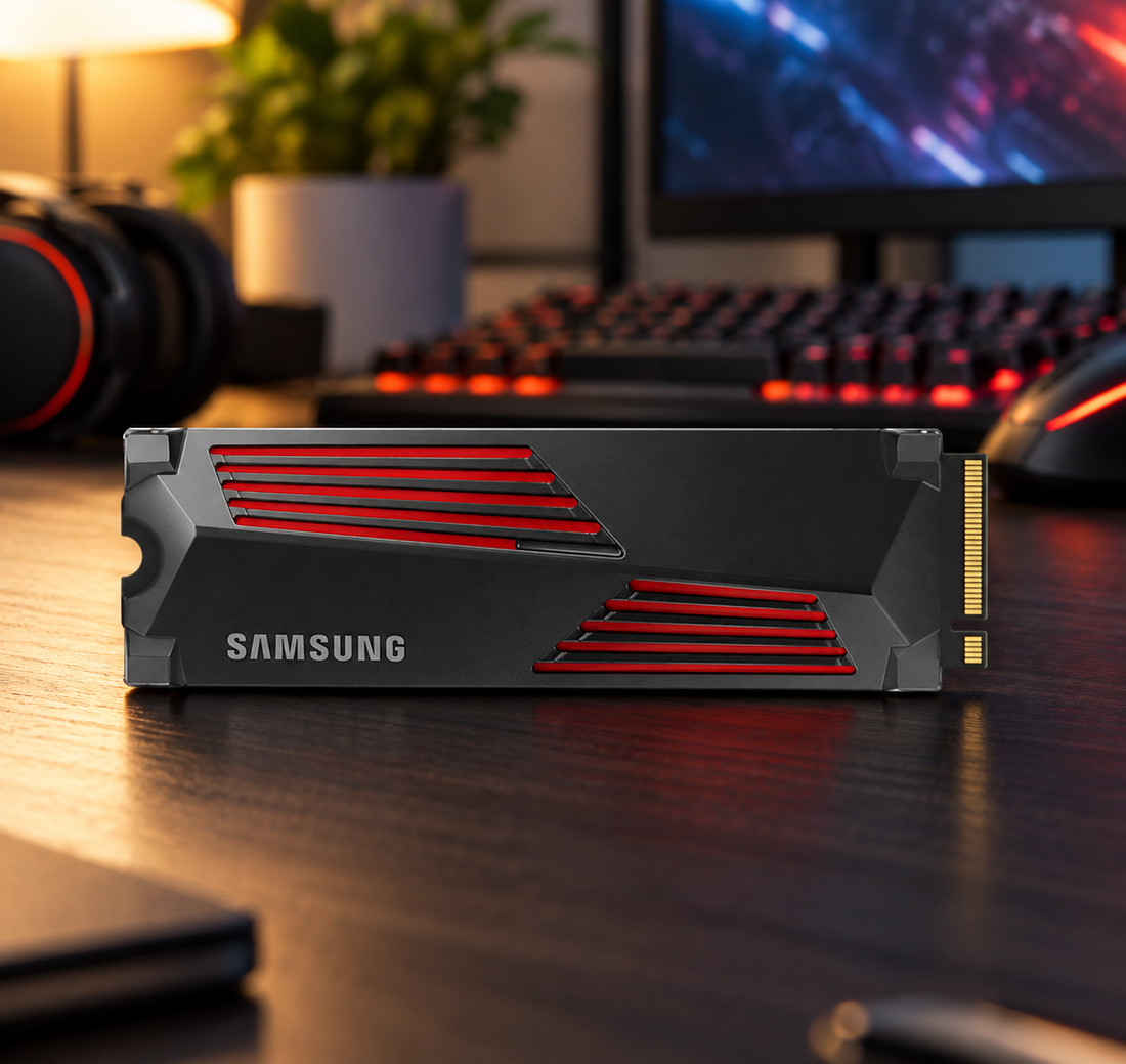 Samsung 990 PRO Heat-Sink, PCIe 4.0, NVMe 2.0, 2TB, 1200 TBW