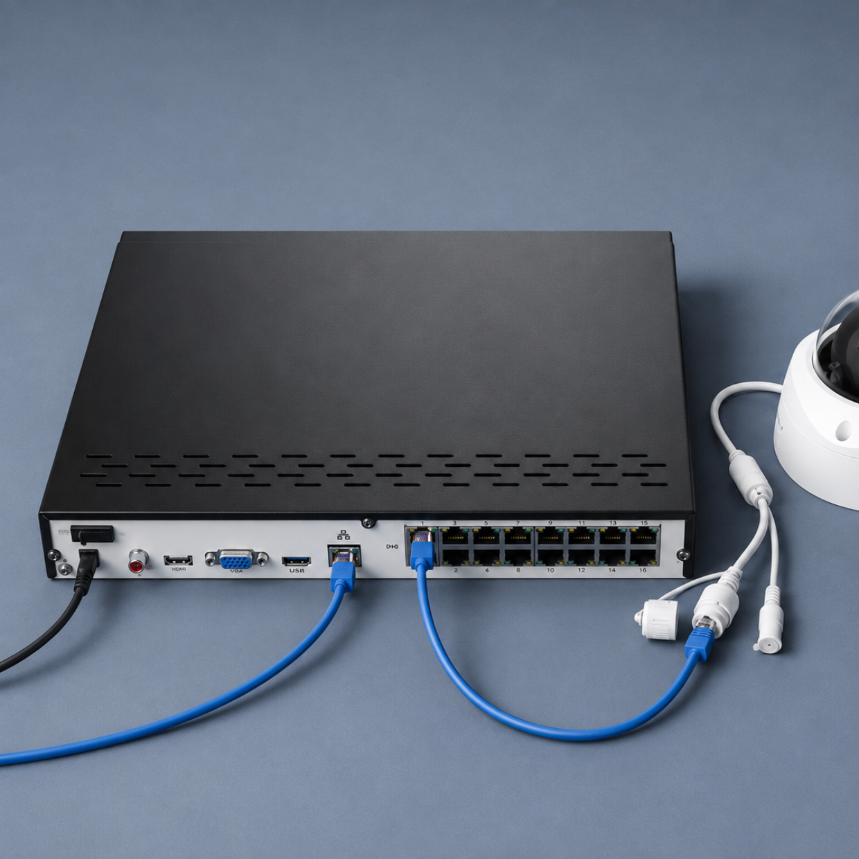 Reolink NVS16 4TB HDD, 16 POE, Wifi, VGA-HDMI, 2 sata központ
