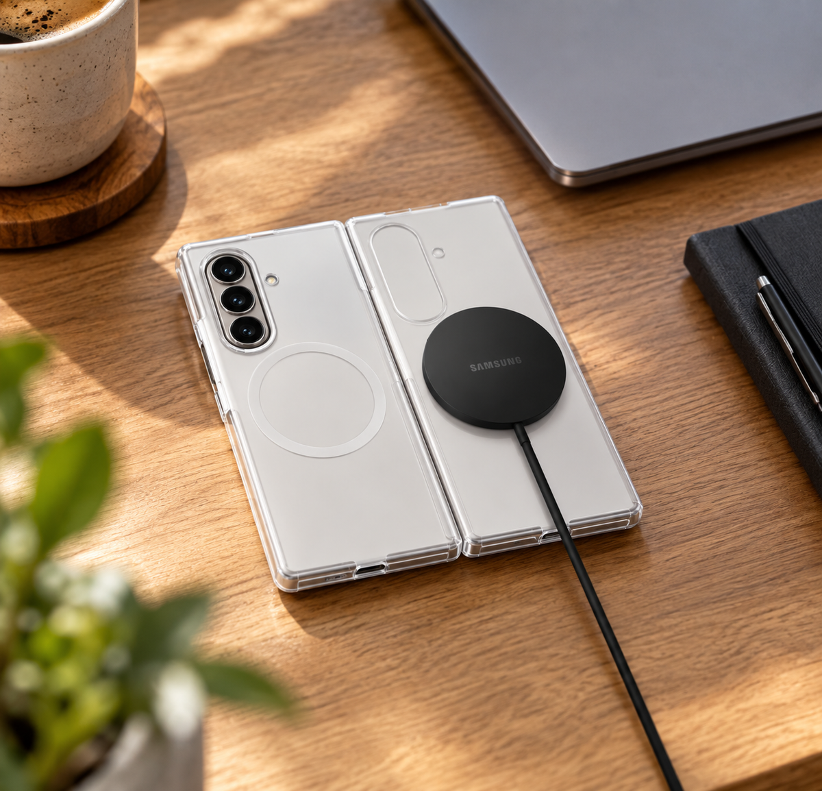 Samsung Galaxy Fold8 Ultra mágneses zsanérvédős tok