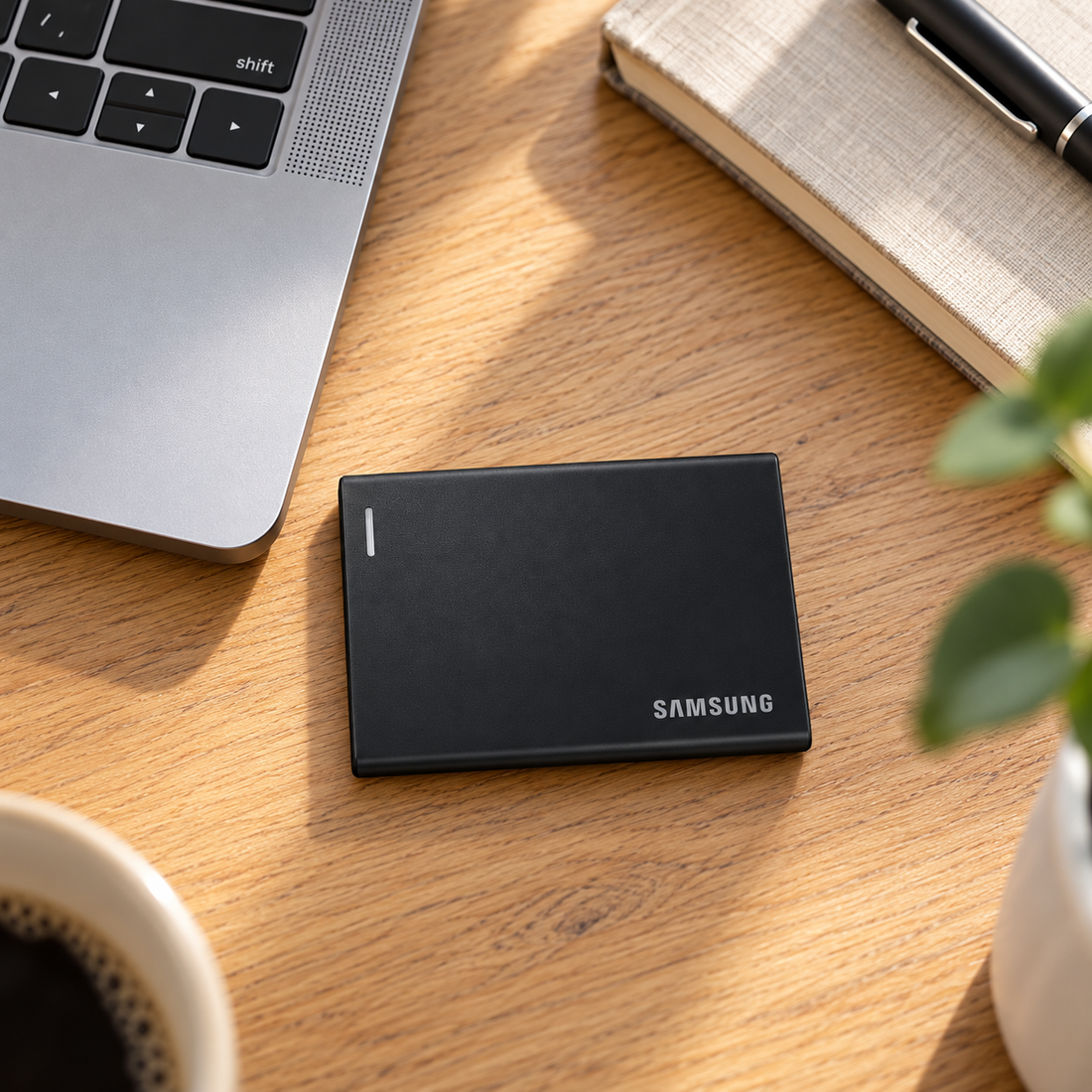 Samsung P7 1TB 40Gbps USB4 fekete hordozható külső SSD