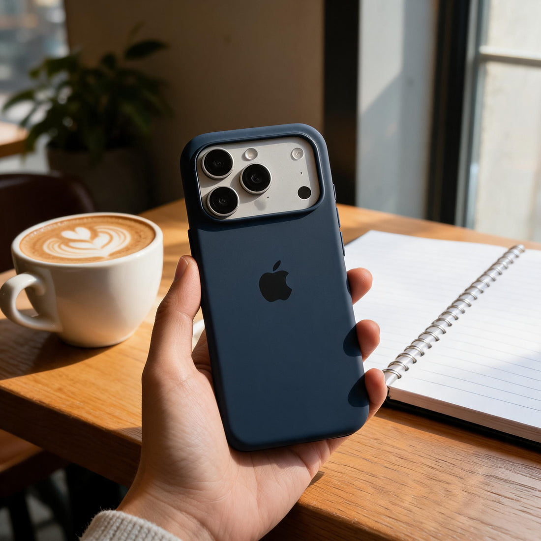 Apple iPhone 17 Pro MagSafe-rögzítésű éjfekete szilikontok