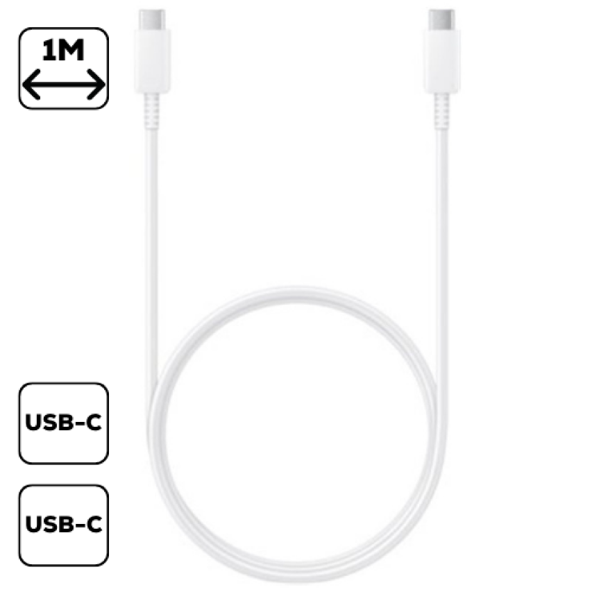 Samsung fehér USB-C USB-C kábel (5A)
