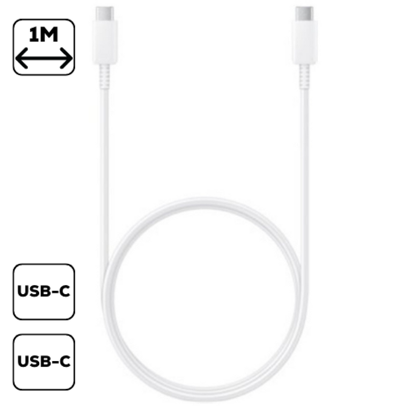 Samsung fehér USB-C USB-C kábel (5A)
