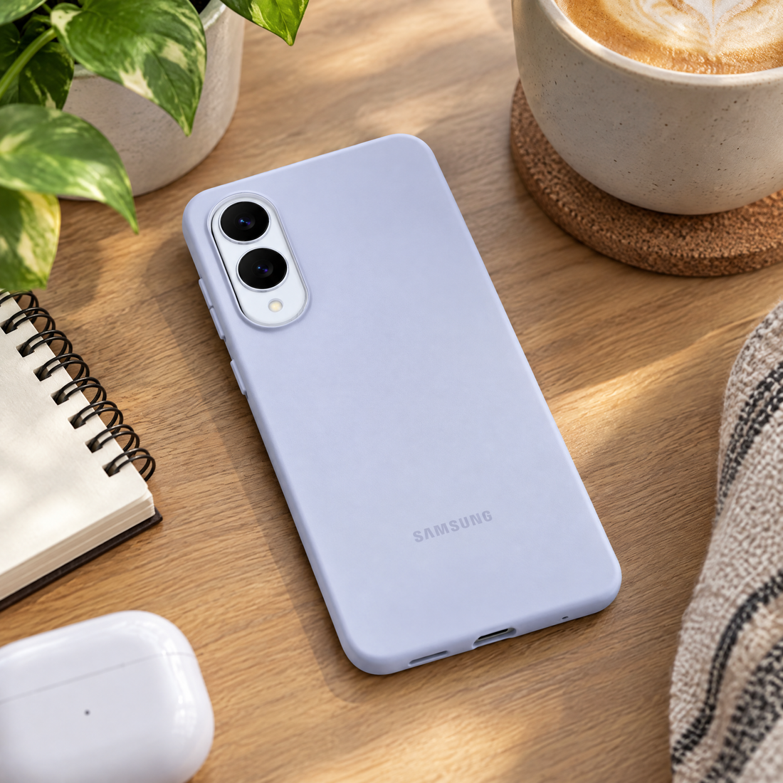 Samsung Galaxy S25 Edge világos kék szilikon tok