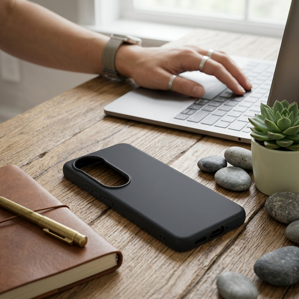 Vivo V40 5G Frosted Cover fekete tok