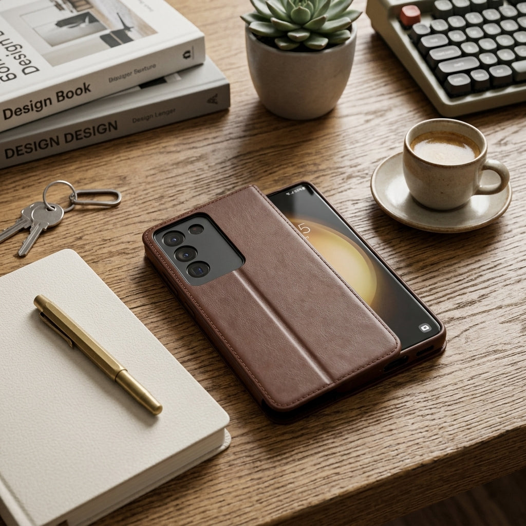 Vivo V40 SE Foldable Cover barna tok
