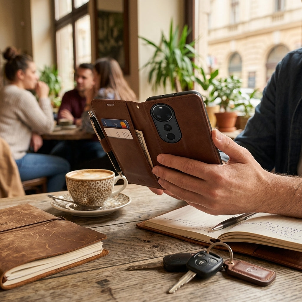 Vivo V40 5G Foldable Cover barna tok