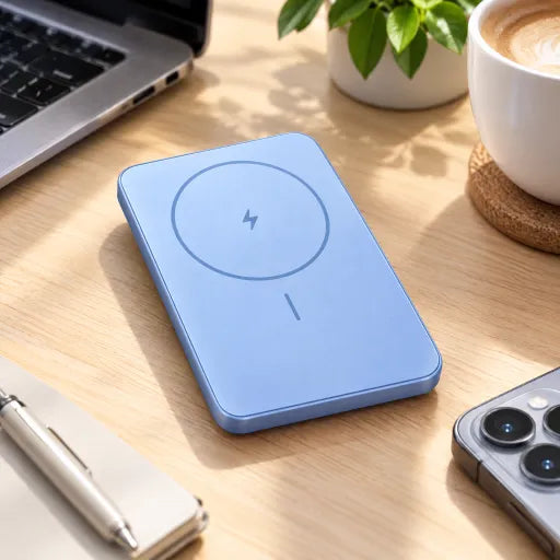 Xiaomi Slim Magnetic kék színű Power Bank, 5000 mAh