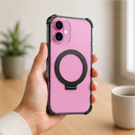 Cellect iPhone 16 Plus átlátszó mágneses tok gyűrűvel
