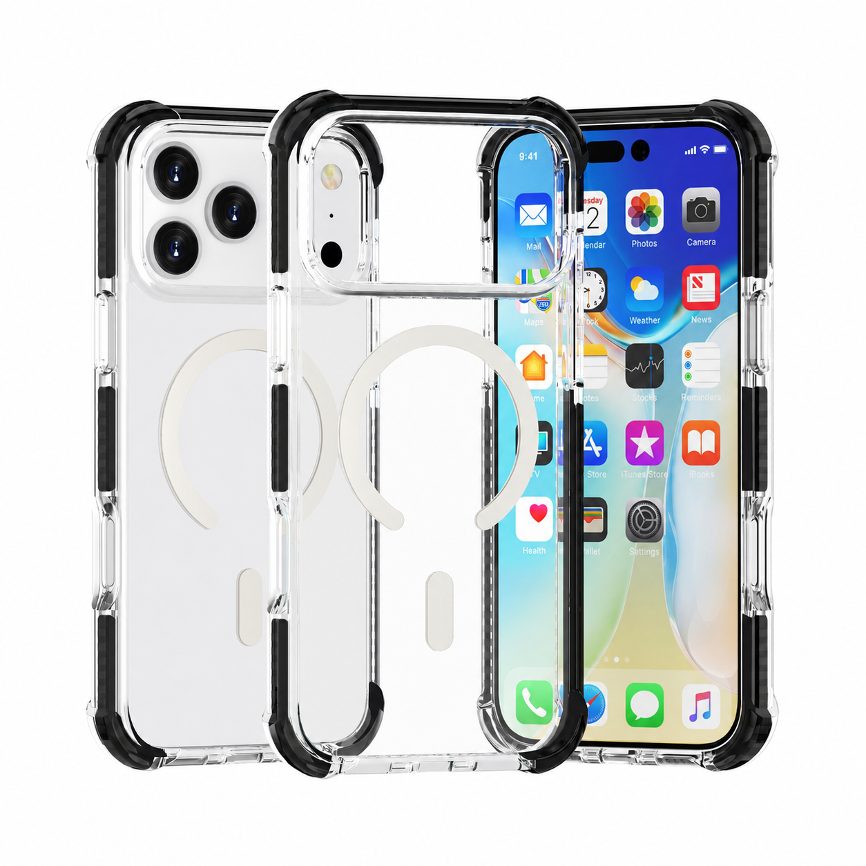 Cellect iPhone 18 Pro fekete mágneses ütésálló szilikon hátlap