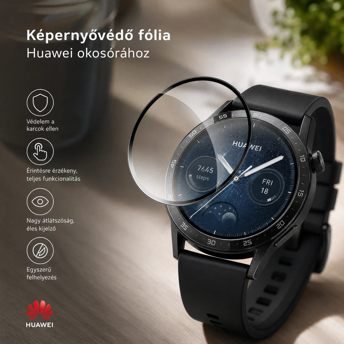 Cellect Huawei Watch GT 3 3D kijelzővédő fólia, 42mm